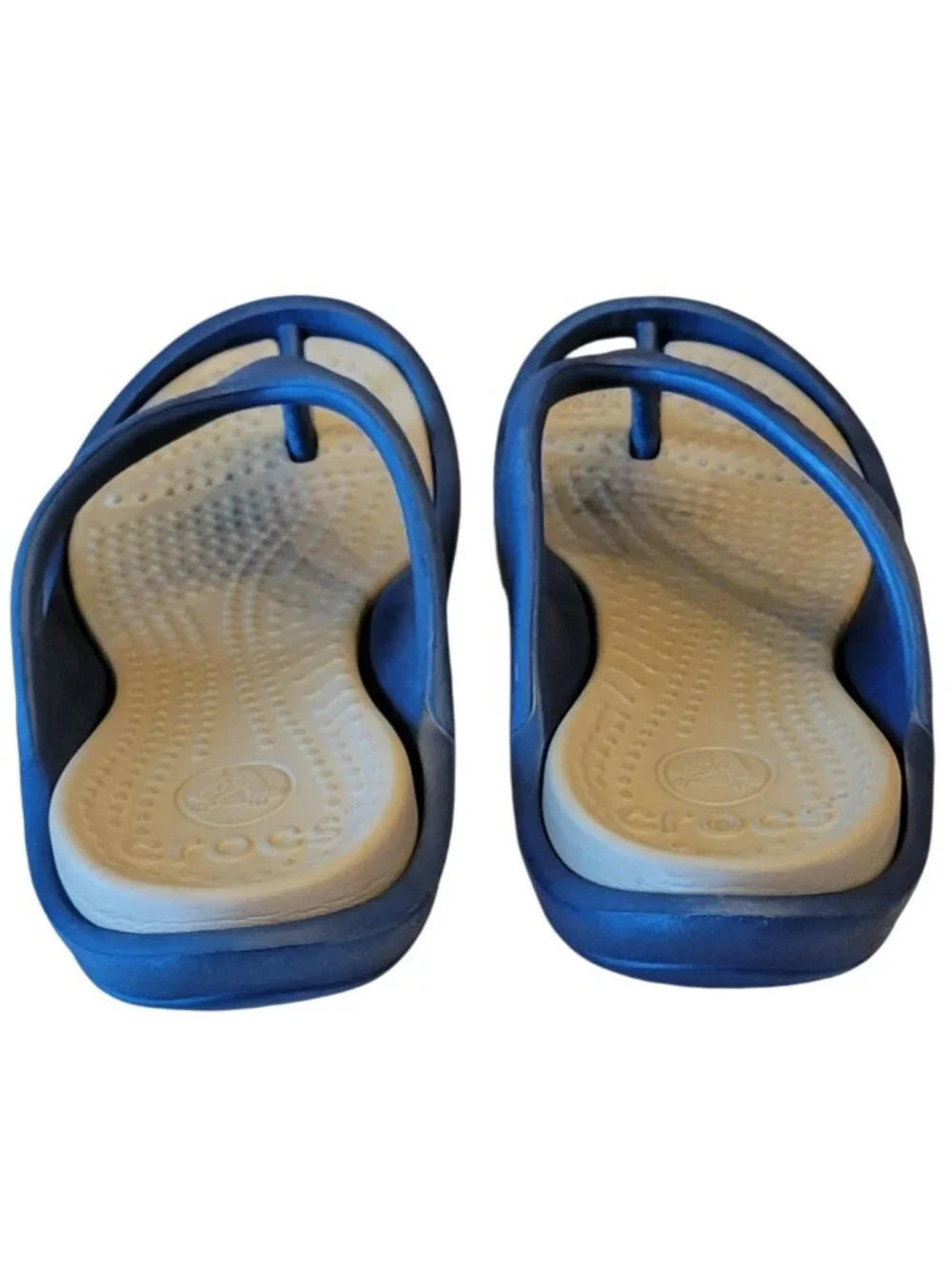 Crocs Athens Flip Flops Sandals Men's Size 12 Navy Blue New Unworn